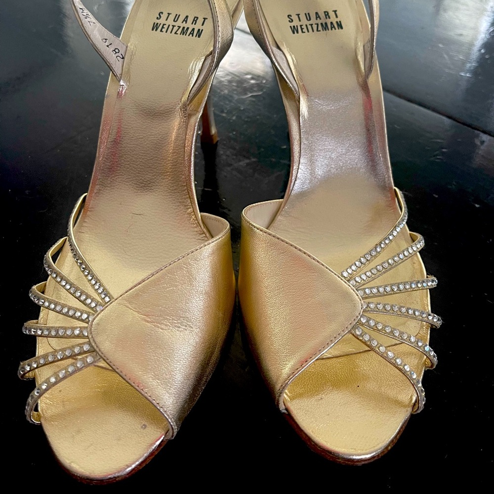Gold Stuart Weitzman Heels- size 7 1/2